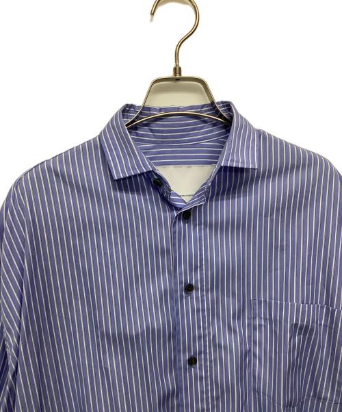 ticca（ティッカ）ticca (ティッカ) スクエアビッグシャツワンピース ブルー×ホワイト サイズ:Fの古着・服飾アイテム