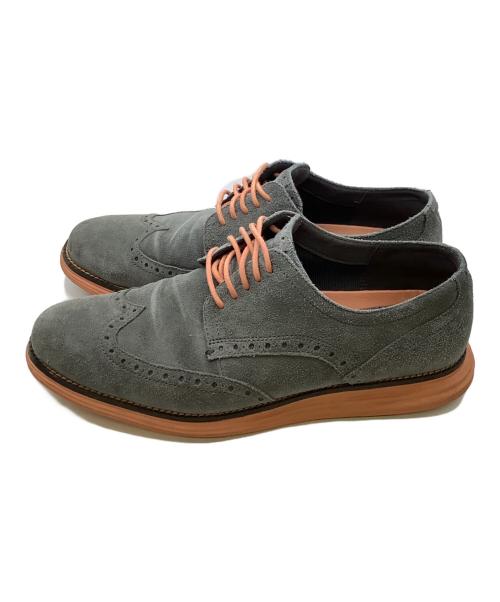 COLE HAAN（コールハーン）COLE HAAN (コールハーン) スウェードスニーカー グレー×オレンジ サイズ:9の古着・服飾アイテム