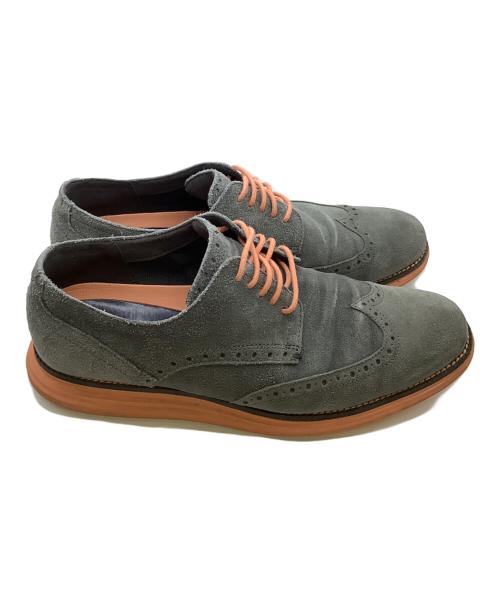 COLE HAAN（コールハーン）COLE HAAN (コールハーン) スウェードスニーカー グレー×オレンジ サイズ:9の古着・服飾アイテム
