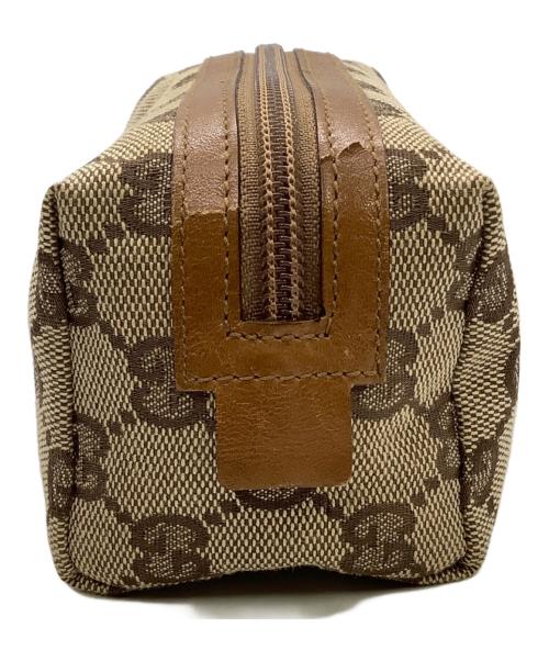 GUCCI（グッチ）GUCCI (グッチ) コスメポーチ ブラウンの古着・服飾アイテム