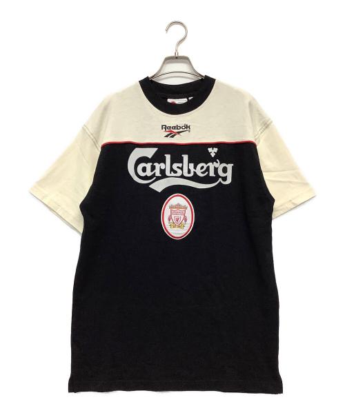 REEBOK（リーボック）REEBOK (リーボック) 半袖カットソー ブラック×ホワイト サイズ:Sの古着・服飾アイテム