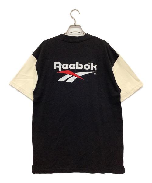 REEBOK（リーボック）REEBOK (リーボック) 半袖カットソー ブラック×ホワイト サイズ:Sの古着・服飾アイテム