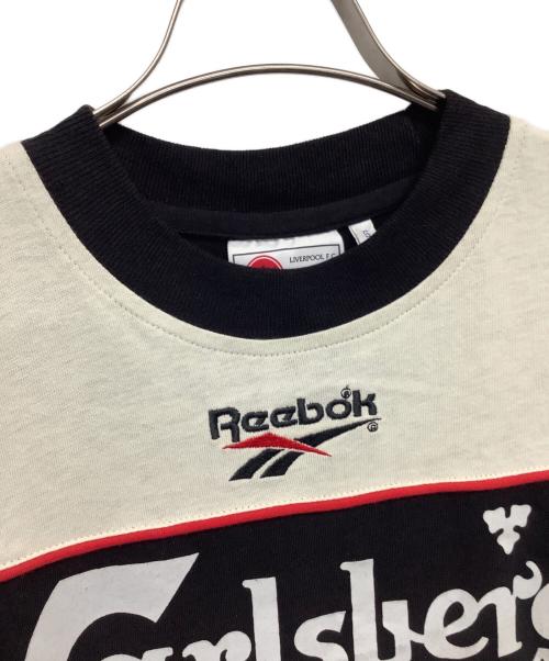 REEBOK（リーボック）REEBOK (リーボック) 半袖カットソー ブラック×ホワイト サイズ:Sの古着・服飾アイテム