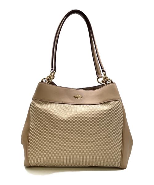 COACH（コーチ）COACH (コーチ) ハンドバッグ ベージュの古着・服飾アイテム