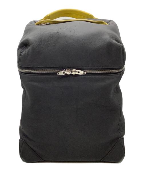 ALEXANDER WANG（アレキサンダー・ワン）ALEXANDER WANG (アレキサンダーワン) レザーリュック ブラック×イエローの古着・服飾アイテム