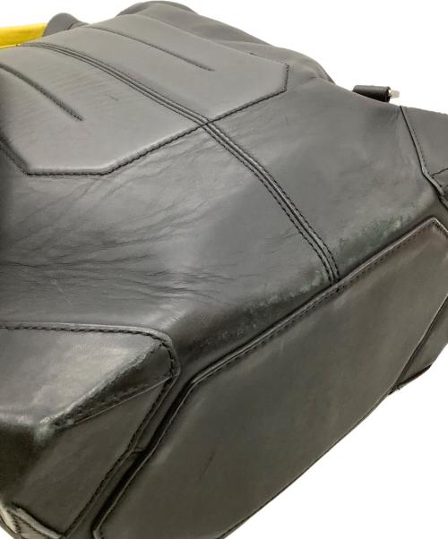 ALEXANDER WANG（アレキサンダー・ワン）ALEXANDER WANG (アレキサンダーワン) レザーリュック ブラック×イエローの古着・服飾アイテム