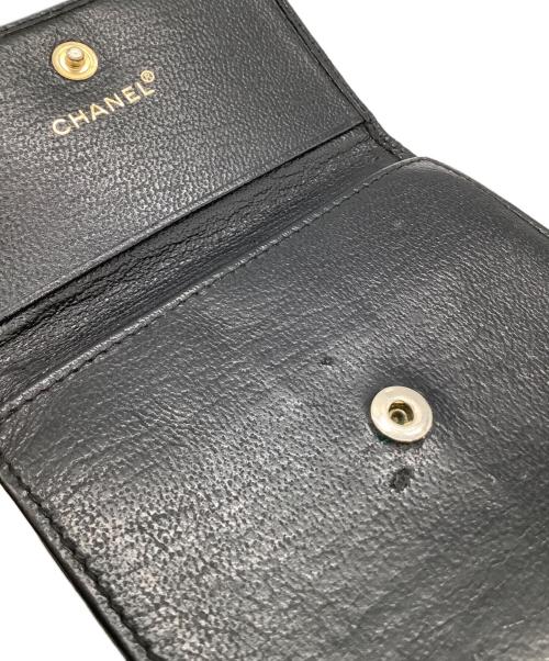 CHANEL（シャネル）CHANEL (シャネル) 3つ折り財布 ブラックの古着・服飾アイテム