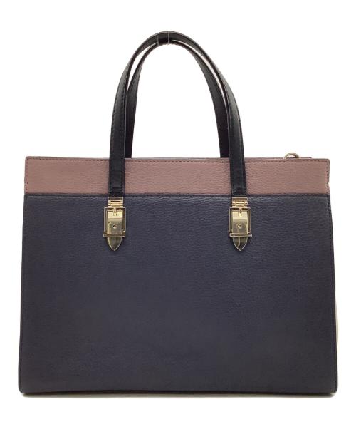 Kate Spade（ケイトスペード）Kate Spade (ケイトスペード) 2WAYバッグ ネイビー×ピンクの古着・服飾アイテム