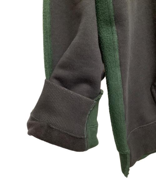 J.W.ANDERSON（ジェイダブリューアンダーソン）J.W.ANDERSON (ジェイダブリューアンダーソン) プルオーバーパーカー ブラック×グリーン サイズ:Lの古着・服飾アイテム