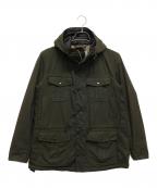 Barbour×MARGARET HOWELLバブアー×マーガレットハウエル）の古着「フーデッドオイルドジャケット」｜オリーブ