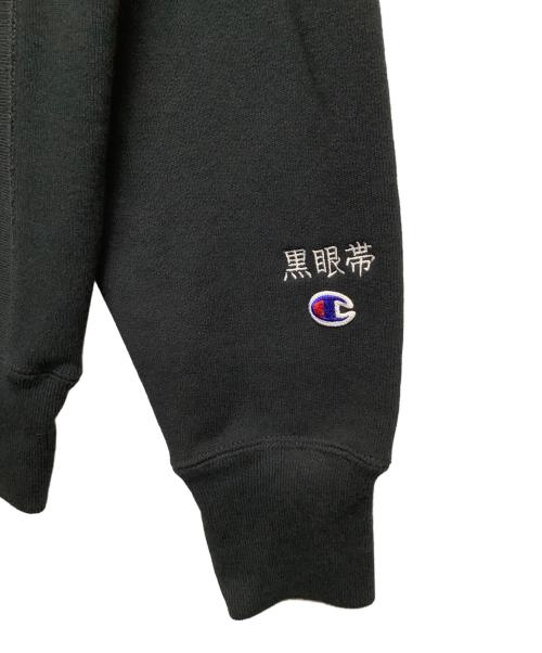 Champion REVERSE WEAVE（チャンピオン リバース ウィーブ）Champion REVERSE WEAVE (チャンピオン リバース ウィーブ) THE BLACK EYE PATCH (ブラックアイパッチ) 裏起毛スウェット ブラック サイズ:Lの古着・服飾アイテム