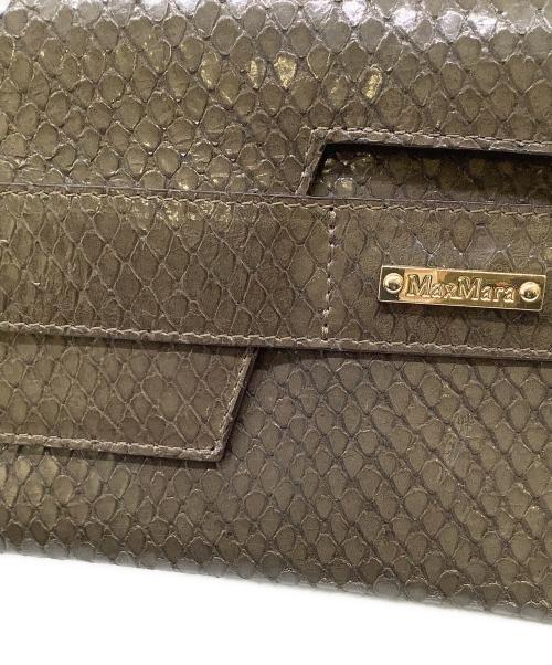 MaxMara（マックスマーラ）MaxMara (マックスマーラ) ハンドバッグ ダークブラウンの古着・服飾アイテム
