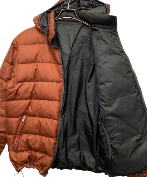 Eddie Bauer（エディーバウアー）Eddie Bauer (エディーバウアー) リバーシブルダウンジャケット オレンジ×ブラック サイズ:Mの古着・服飾アイテム