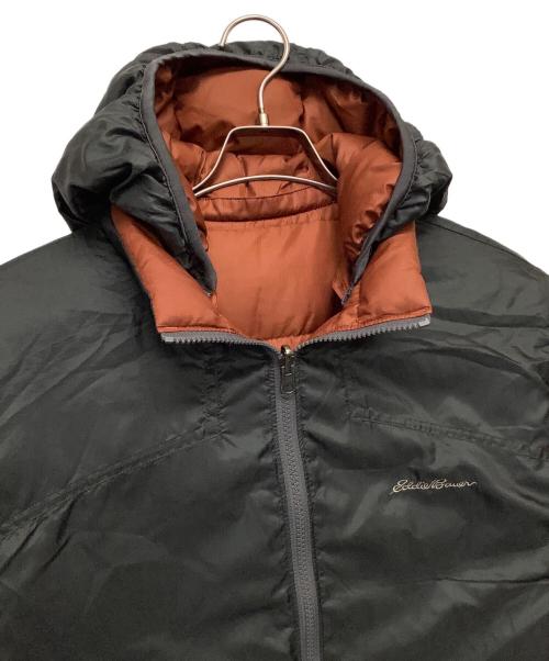 Eddie Bauer（エディーバウアー）Eddie Bauer (エディーバウアー) リバーシブルダウンジャケット オレンジ×ブラック サイズ:Mの古着・服飾アイテム