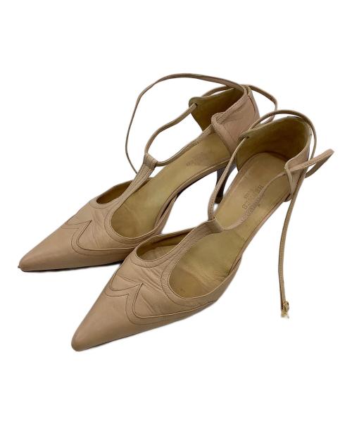 HERMES（エルメス）HERMES (エルメス) Tストラップ ビブラムソール ベージュ サイズ:36の古着・服飾アイテム