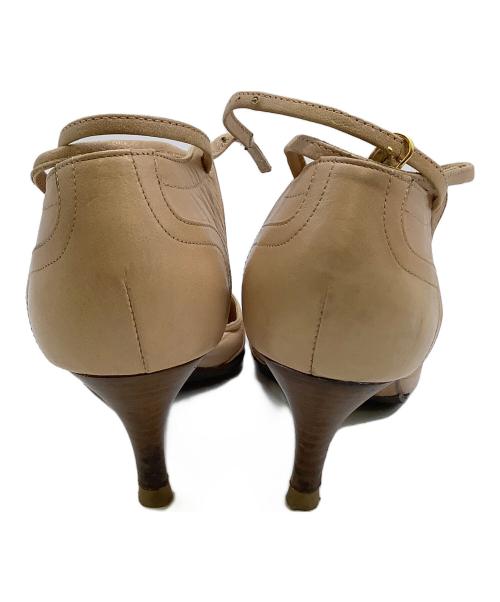 HERMES（エルメス）HERMES (エルメス) Tストラップ ビブラムソール ベージュ サイズ:36の古着・服飾アイテム