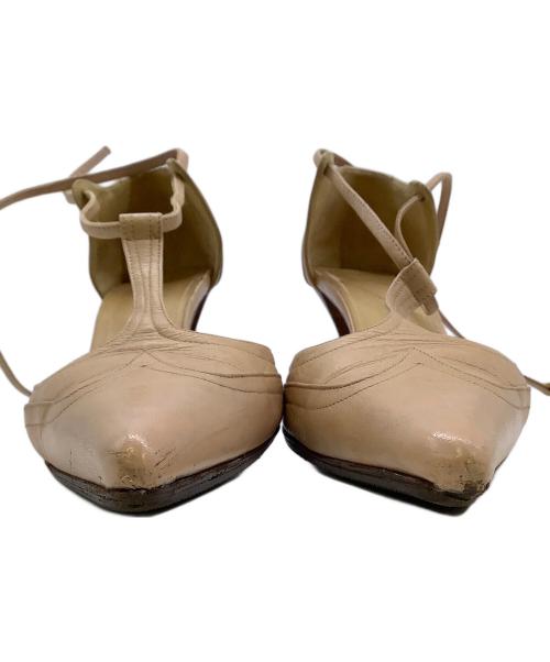 HERMES（エルメス）HERMES (エルメス) Tストラップ ビブラムソール ベージュ サイズ:36の古着・服飾アイテム