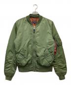 ALPHAアルファ）の古着「MA-1ジャケット」｜オリーブ