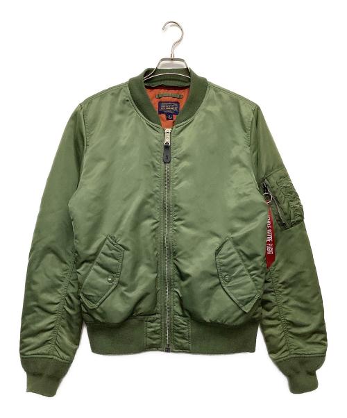 ALPHA（アルファ）ALPHA (アルファ) MA-1ジャケット オリーブ サイズ:Sの古着・服飾アイテム