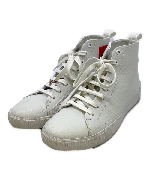 HUGO（ヒューゴ ボス）HUGO (ヒューゴ ボス) ハイカットスニーカー ホワイト サイズ:25cmの古着・服飾アイテム
