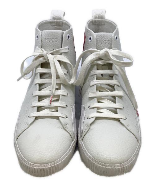 HUGO（ヒューゴ ボス）HUGO (ヒューゴ ボス) ハイカットスニーカー ホワイト サイズ:25cmの古着・服飾アイテム