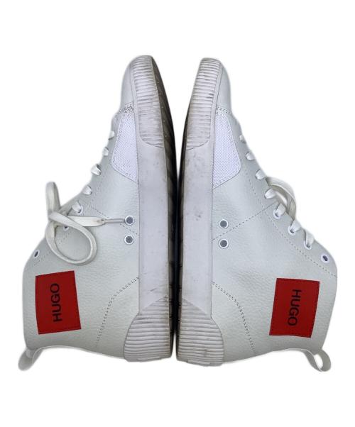 HUGO（ヒューゴ ボス）HUGO (ヒューゴ ボス) ハイカットスニーカー ホワイト サイズ:25cmの古着・服飾アイテム