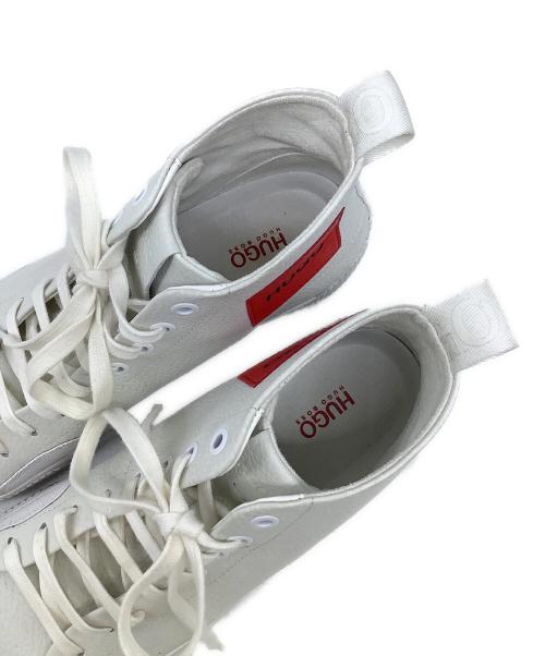 HUGO（ヒューゴ ボス）HUGO (ヒューゴ ボス) ハイカットスニーカー ホワイト サイズ:25cmの古着・服飾アイテム