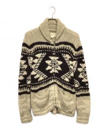 RALPH LAUREN（ラルフローレン）の古着「ニットジャケット」｜ベージュ×ブラウン