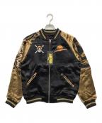 ONE PIECE×絡繰魂ワンピース×カラクリタマシイ）の古着「スカジャン」｜ブラック×ブラウン