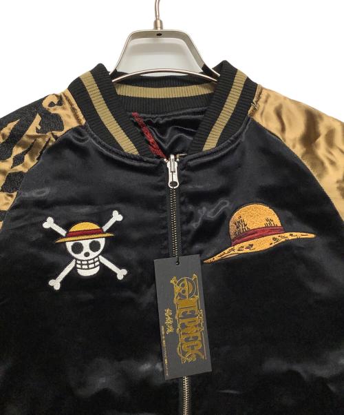 ONE PIECE（ワンピース）ONE PIECE (ワンピース) 絡繰魂 (カラクリダマシイ) スカジャン ブラック×ブラウン サイズ:S 未使用品の古着・服飾アイテム