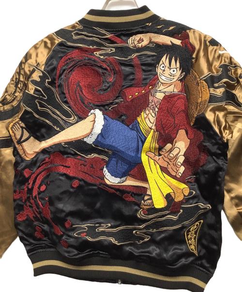 ONE PIECE（ワンピース）ONE PIECE (ワンピース) 絡繰魂 (カラクリダマシイ) スカジャン ブラック×ブラウン サイズ:S 未使用品の古着・服飾アイテム