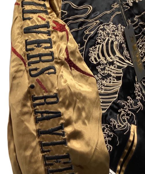 ONE PIECE（ワンピース）ONE PIECE (ワンピース) 絡繰魂 (カラクリダマシイ) スカジャン ブラック×ブラウン サイズ:S 未使用品の古着・服飾アイテム