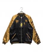 ONE PIECE×絡繰魂ワンピース×カラクリタマシイ）の古着「スカジャン」｜ブラック×ブラウン