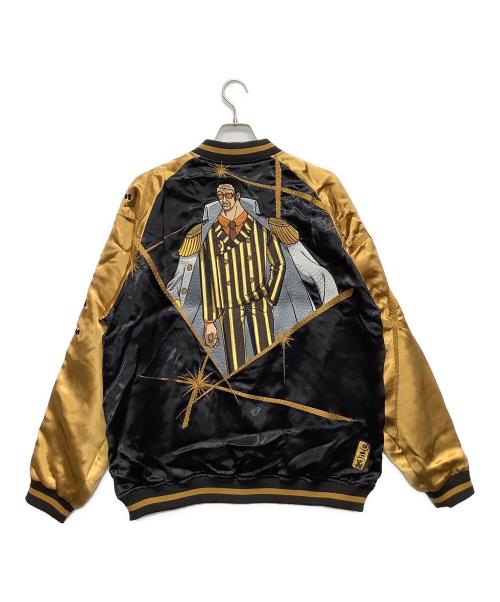 ONE PIECE（ワンピース）ONE PIECE (ワンピース) 絡繰魂 (カラクリダマシイ) スカジャン ブラック×ブラウン サイズ:XXL 未使用品の古着・服飾アイテム