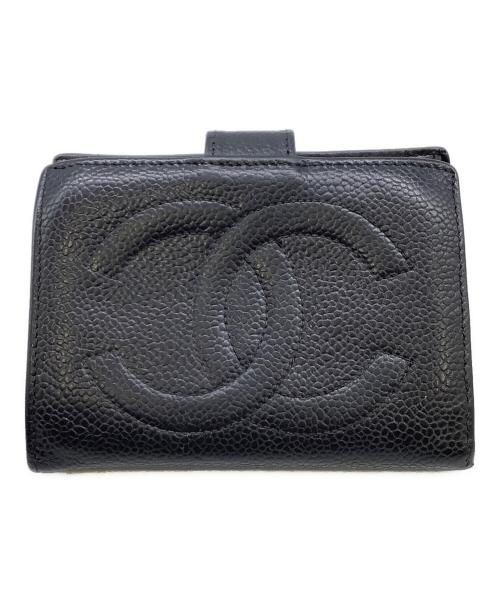 CHANEL（シャネル）CHANEL (シャネル) 2つ折り財布 ブラックの古着・服飾アイテム