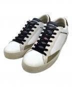 CRIME LONDONクライムロンドン）の古着「ローカットスニーカー」｜カーキ×ホワイト