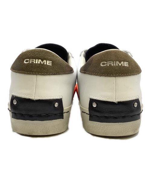 CRIME LONDON（クライムロンドン）CRIME LONDON (クライムロンドン) ローカットスニーカー カーキ×ホワイト サイズ:40の古着・服飾アイテム
