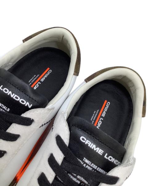 CRIME LONDON（クライムロンドン）CRIME LONDON (クライムロンドン) ローカットスニーカー カーキ×ホワイト サイズ:40の古着・服飾アイテム