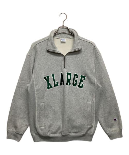 Champion（チャンピオン）Champion (チャンピオン) ハーフジップスウェット グレー サイズ:Mの古着・服飾アイテム