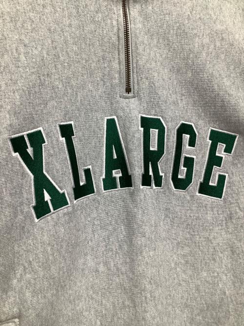 Champion（チャンピオン）Champion (チャンピオン) ハーフジップスウェット グレー サイズ:Mの古着・服飾アイテム