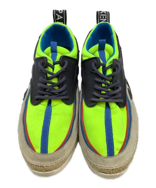 KENZO（ケンゾー）KENZO (ケンゾー) スニーカー ベージュ×グリーン サイズ:42の古着・服飾アイテム