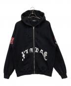 X-LARGEエクストララージ）の古着「ジップパーカー」｜ブラック