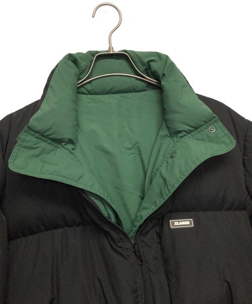 X-LARGE（エクストララージ）X-LARGE (エクストララージ) リバーシブルダウンジャケット ブラック×グリーン サイズ:Mの古着・服飾アイテム