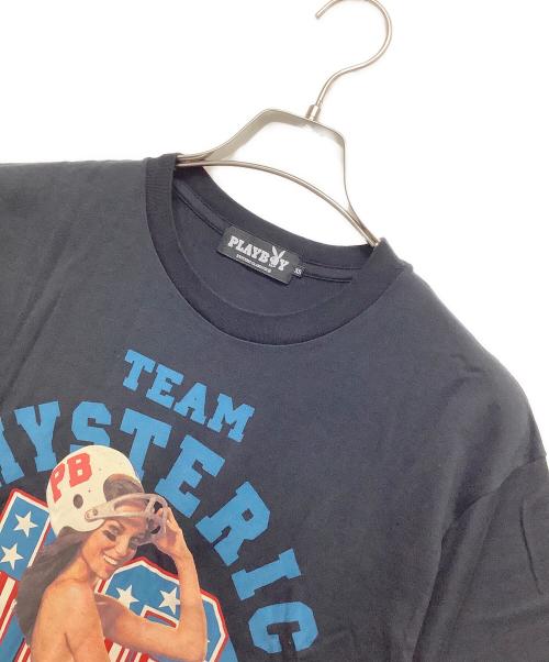 PLAY BOY（プレイボーイ）PLAY BOY (プレイボーイ) Hysteric Glamour (ヒステリックグラマー) 半袖Tシャツ ブラック サイズ:XSサイズの古着・服飾アイテム