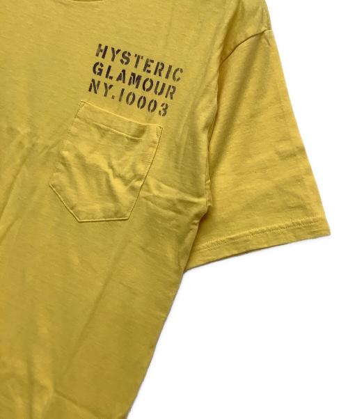 Hysteric Glamour（ヒステリックグラマー）Hysteric Glamour (ヒステリックグラマー) ポケットTシャツ イエロー サイズ:XSサイズの古着・服飾アイテム