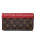 LOUIS VUITTON (ルイ ヴィトン) ポルトフォイユ パラス ブラウン×レッド：22000円