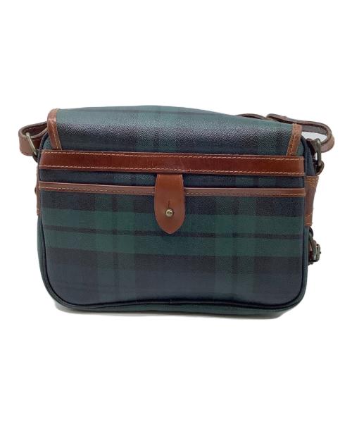 POLO RALPH LAUREN（ポロ・ラルフローレン）POLO RALPH LAUREN (ポロ・ラルフローレン) レザーショルダーバッグ グリーン×ブラウンの古着・服飾アイテム