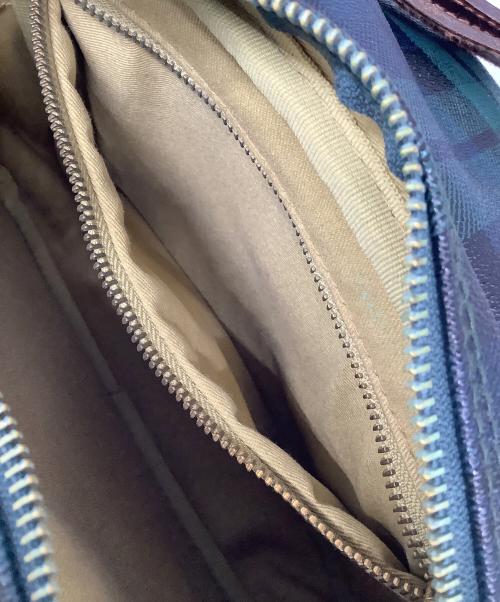 POLO RALPH LAUREN（ポロ・ラルフローレン）POLO RALPH LAUREN (ポロ・ラルフローレン) レザーショルダーバッグ グリーン×ブラウンの古着・服飾アイテム