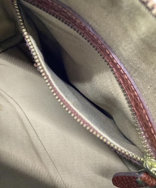 POLO RALPH LAUREN（ポロ・ラルフローレン）POLO RALPH LAUREN (ポロ・ラルフローレン) レザーハンドバッグ ブラウンの古着・服飾アイテム