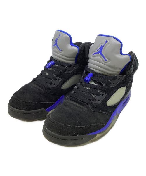 NIKE（ナイキ）NIKE (ナイキ) AIR JORDAN 5 RETRO ブラック×ブルー サイズ:27.5cmの古着・服飾アイテム